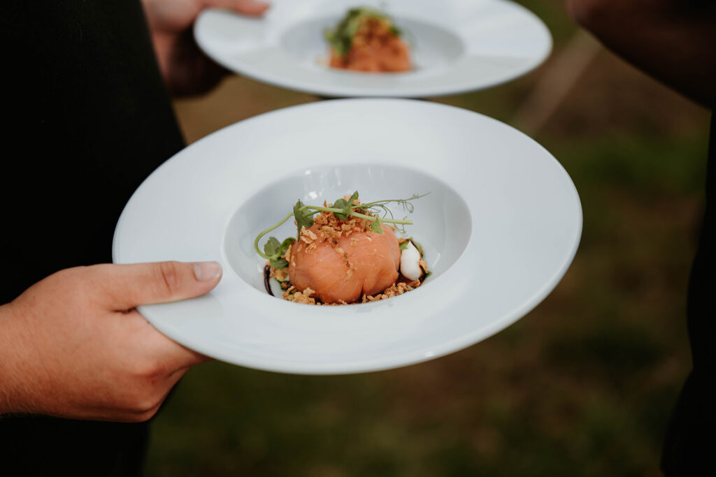 Catering services at wedding banqueting of Bethan and Alex